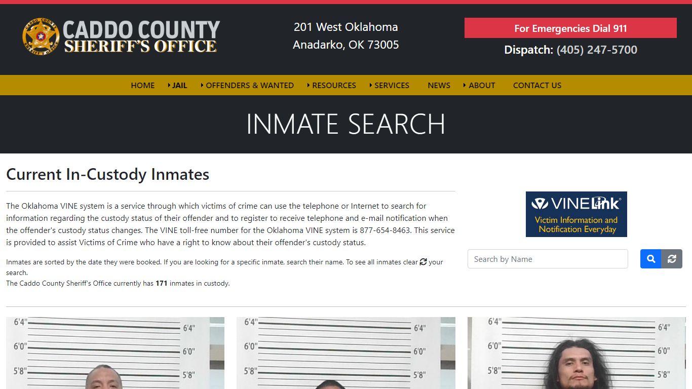 Inmate Search - Caddo County Sheriff's Office