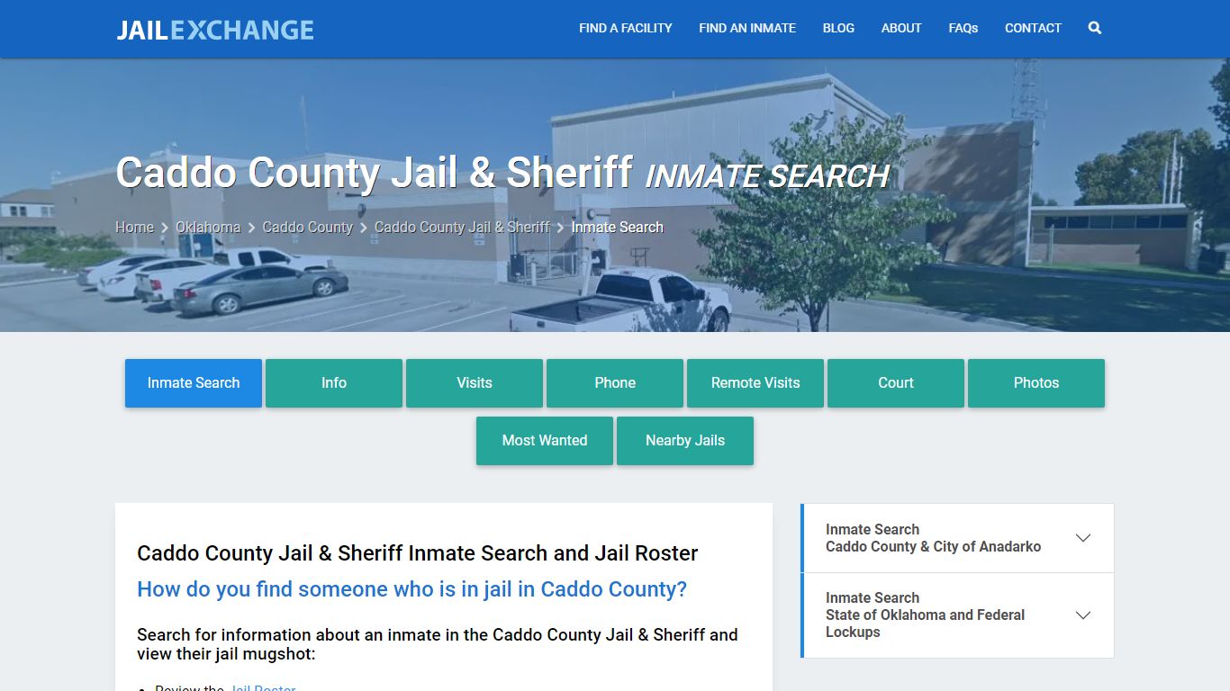 Caddo County Jail & Sheriff Inmate Search - Jail Exchange